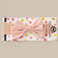 Soft cotton everyday baby headband silk organza bow