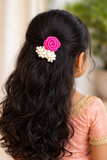 Crochet gulab GAJRA clip