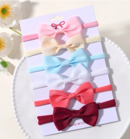 Pack of 6 bow headbands - style 1