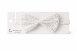 Classic lace bow baby headband