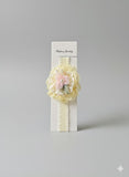 Partywear fascinator flower on lace doilies baby headband
