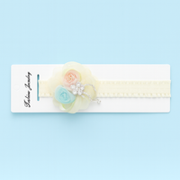 Partywear fascinator double rose baby headband