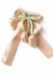 Large ribbon fascinator tulip bow