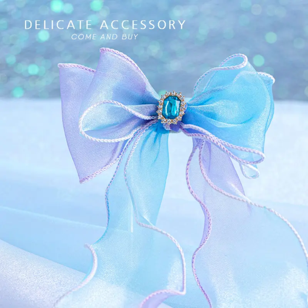 Ombre bow with gemstone
