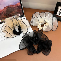 Puffy gauge satin scrunchie