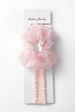 Partywear fascinator butterfly on bow baby headband