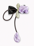 Fascinator tulip on bow with dangling bud