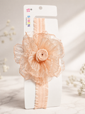 Fascinator large flower with bud baby headband