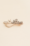 Love Pearl and rhinestone Flower Hair Pin