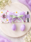 Soft cotton everyday baby headband tulip on bow