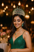 Faux gemstone grand crown