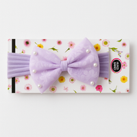 Soft cotton everyday baby headband lace bow