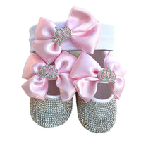 Headband and rhynestone booties - pink