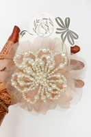 Pearly flower fascinator hairclip