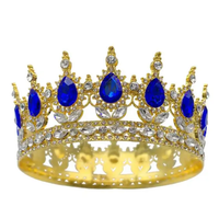 Faux gemstone and crystal crown (full head)