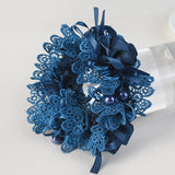 Lace rosette scrunchie