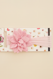 Soft cotton everyday baby headband circle large crush flower