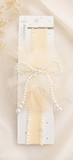 Fancy fascinator pearls on tulle baby headband