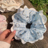 Kitty lace scrunchies (set of 3)