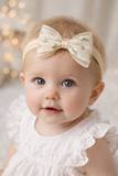 Fascinator classic printed bow baby headband