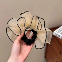 Puffy gauge satin scrunchie