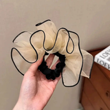 Puffy gauge satin scrunchie