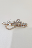 Love Pearl and rhinestone Flower Hair Pin