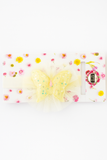 Soft cotton everyday baby headband sequins butterfly on tulle