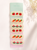Pack of 6 crochet hair pins - fruits