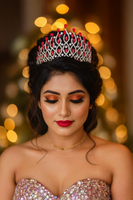 Faux gemstone grand crown