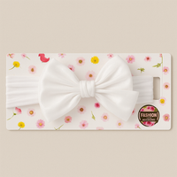 Soft cotton everyday baby headband silk organza bow