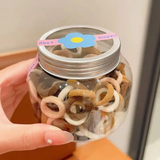 Jar of 120 everyday baby hair ties