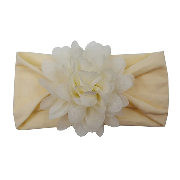 Soft cotton everyday baby headband large flower