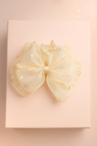 Crinkled bow fascinator hairclip