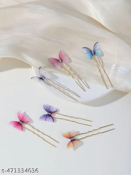 Pack of 6 butterfly U pins