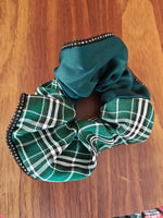 Plaid & Satin Scrunchie