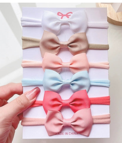 Pack of 6 bow headbands - style 3