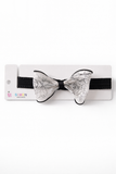 Soft cotton everyday baby headband rose print organza bow