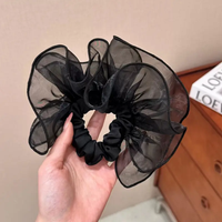 Puffy gauge satin scrunchie