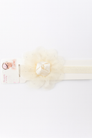 Soft cotton everyday baby headband rose bud on flower