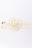 Soft cotton everyday baby headband rose bud on flower