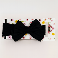 Soft cotton everyday baby headband silk organza bow
