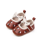 PU leather booties - brown
