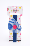 Soft cotton everyday baby headband checks flower