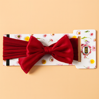 Soft cotton everyday baby headband silk organza bow