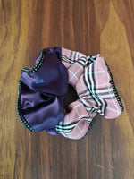 Plaid & Satin Scrunchie