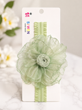 Fascinator large flower with bud baby headband