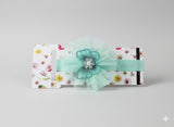 Soft cotton everyday baby headband butterfly on flower