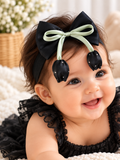 Soft cotton everyday baby headband tulip on bow