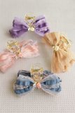 Large organza bow clutcher